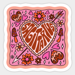 Sagittarius Heart Sticker